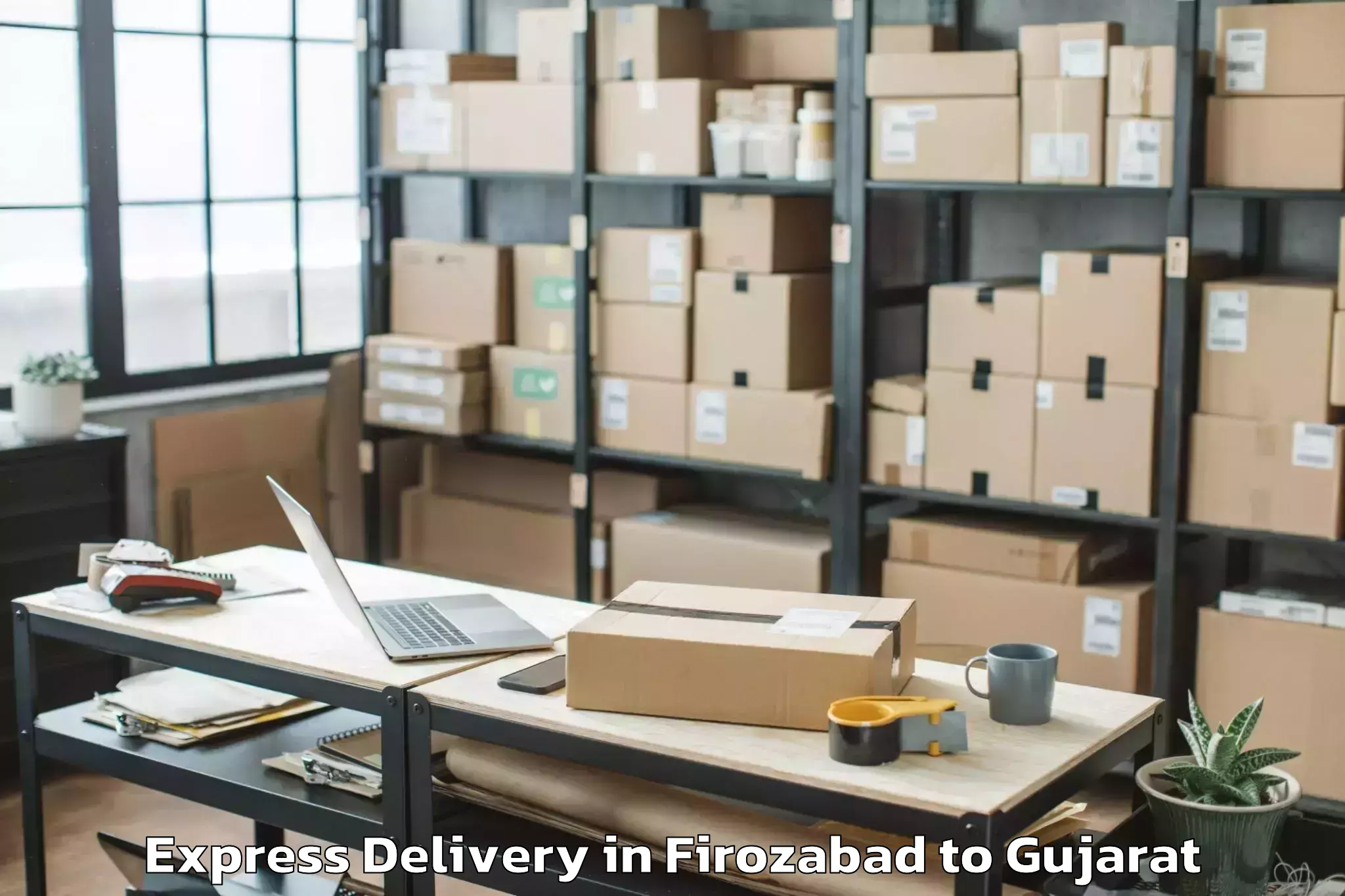 Quality Firozabad to Kandla Port Express Delivery